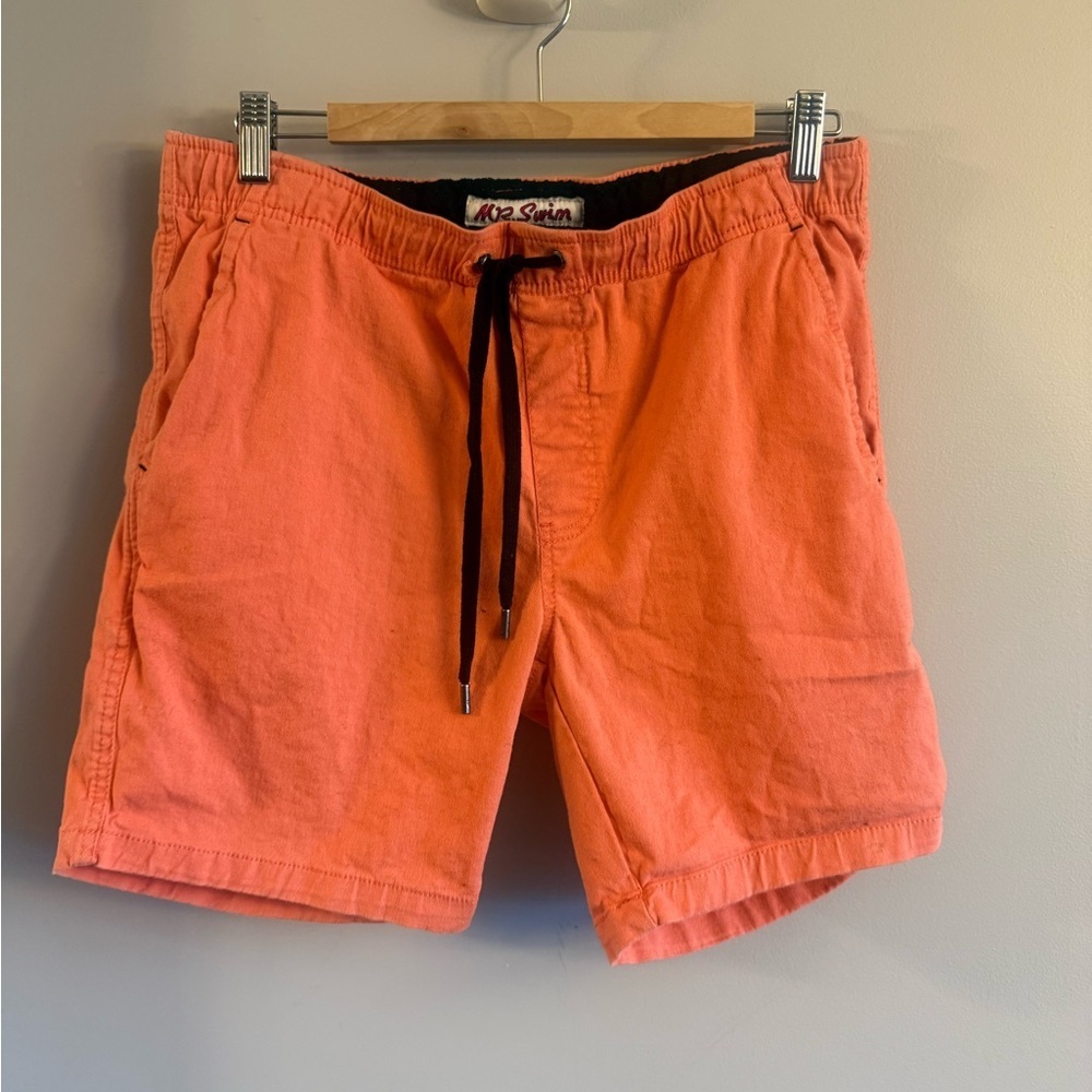 Mr.Swim Coral and Black Casual Shorts
